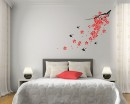 Sakura Swallows Flowers Vinyl Wall Art Decal